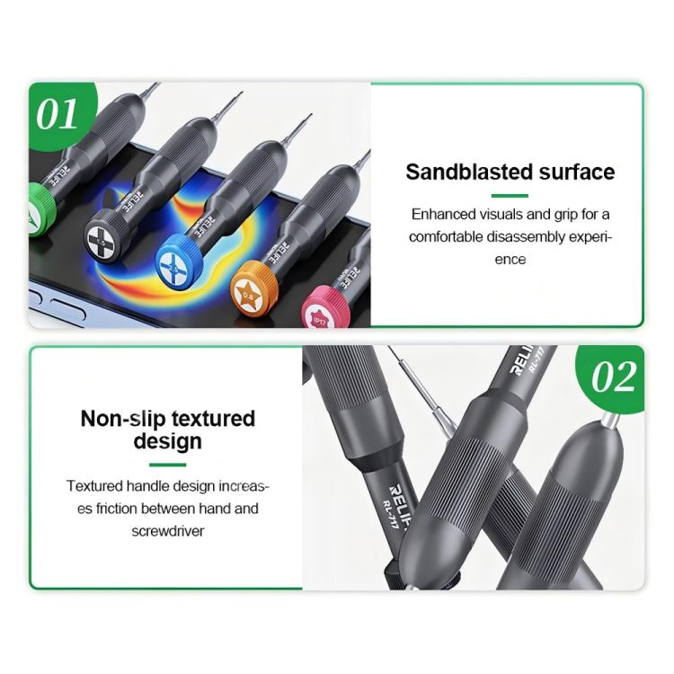 RELIFE RL-717 Rocket-Head Screwdrivers for Disassembling and Repairing  - 5 in 1 Set