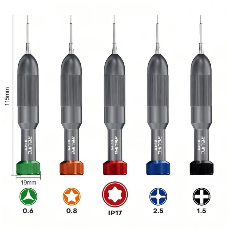 RELIFE RL-717 Rocket-Head Screwdrivers for Disassembling and Repairing  - 5 in 1 Set