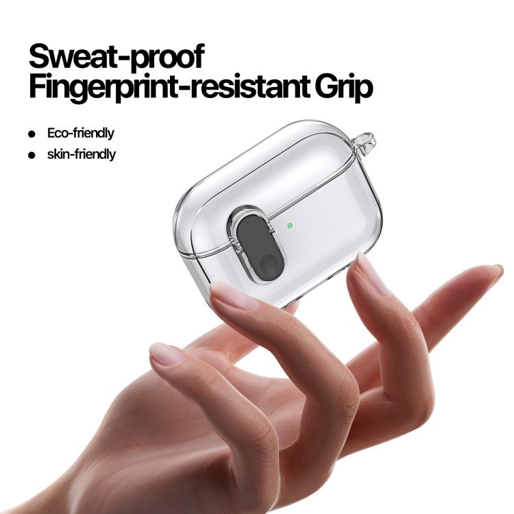 For AirPods Pro 3 DUX DUCIS PECL Series Split Transparent Earphone Case with Hook