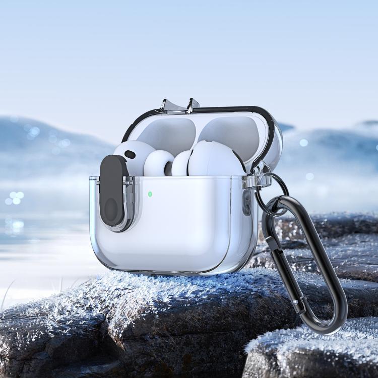 For AirPods Pro 3 DUX DUCIS PECL Series Split Transparent Earphone Case with Hook