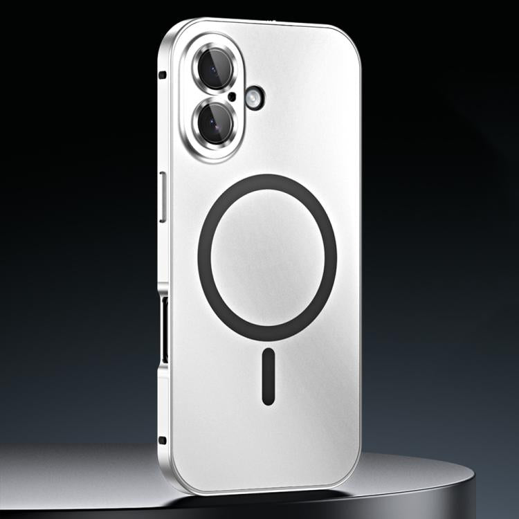 For iPhone 17 Spring Buckle MagSafe Magnetic Metal Phone Case