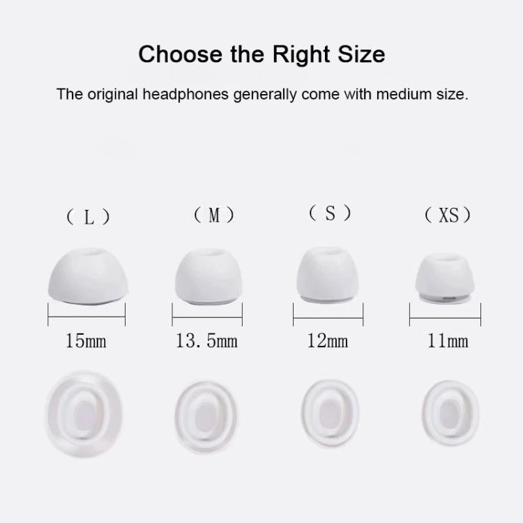 For AirPods Pro 2 / 1 XDcase 4 Pairs Silicone Earplugs with Pressure Relief Holes L / M / S / XS Size, Cleaning Brush Color Random