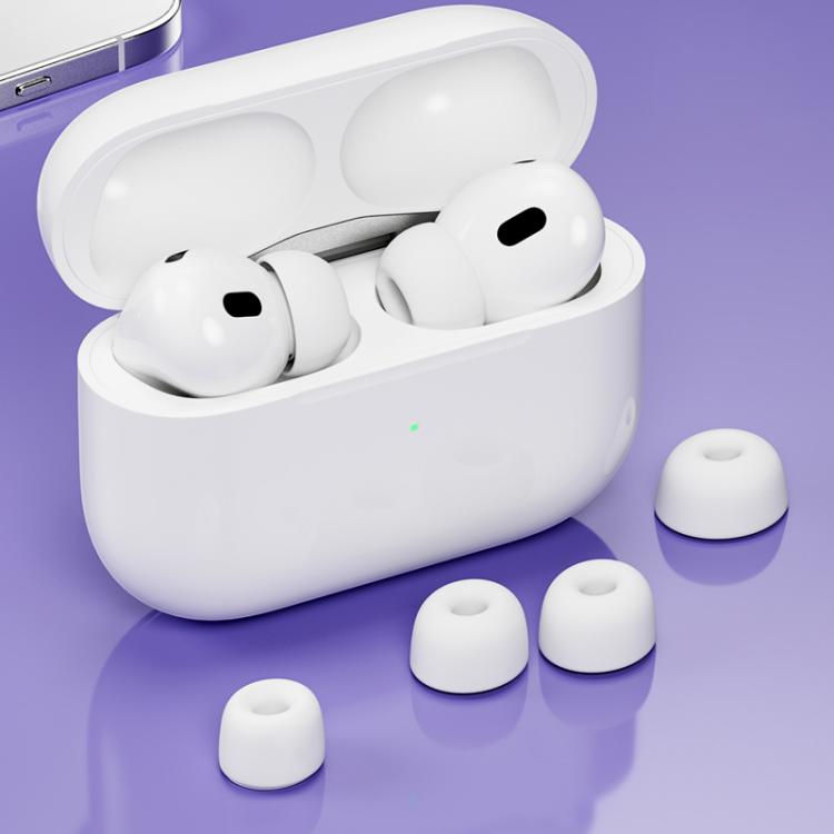 For AirPods Pro 2 / 1 XDcase 4 Pairs Silicone Earplugs with Pressure Relief Holes L / M / S / XS Size, Cleaning Brush Color Random