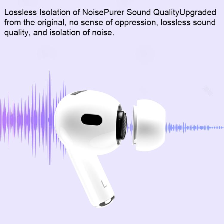 For AirPods Pro 2 / 1 XDcase 4 Pairs Silicone Earplugs with Pressure Relief Holes L / M / S / XS Size, Cleaning Brush Color Random