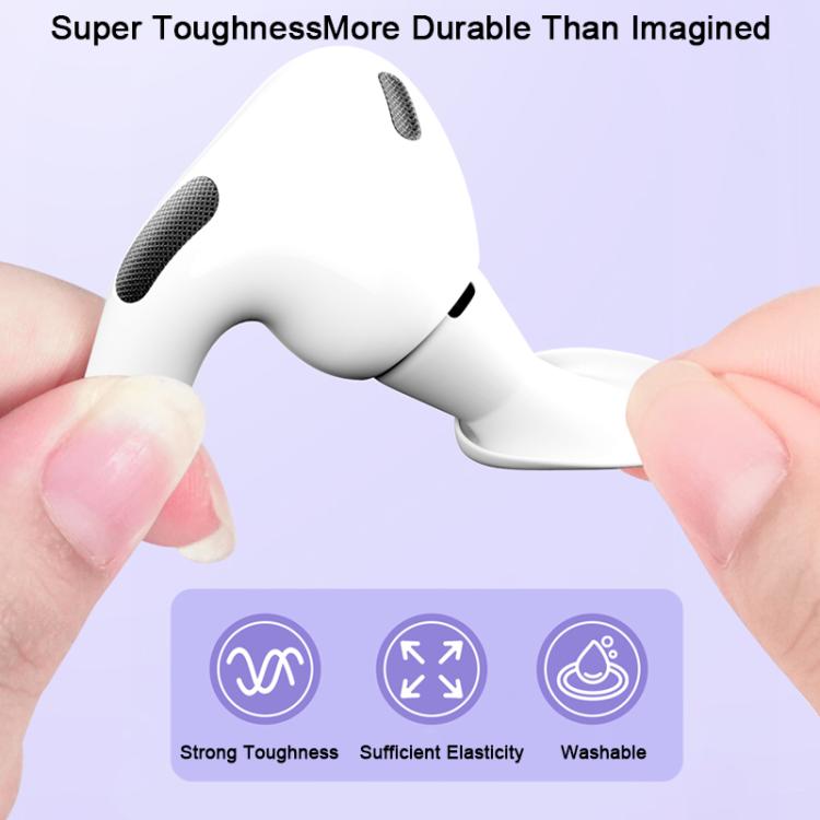 For AirPods Pro 2 / 1 XDcase 4 Pairs Silicone Earplugs with Pressure Relief Holes L / M / S / XS Size, Cleaning Brush Color Random