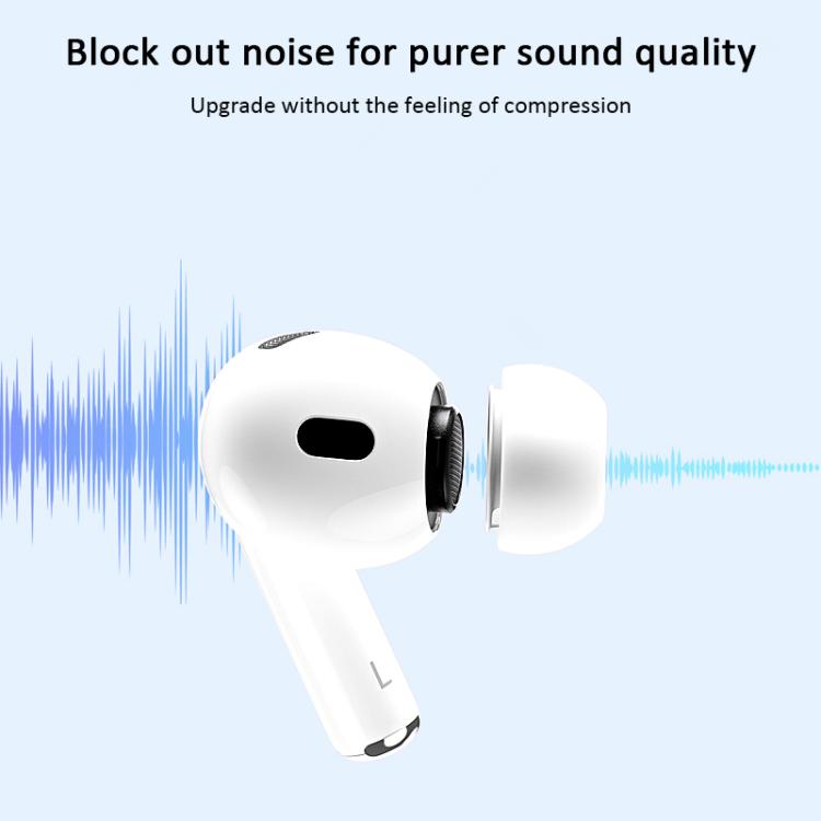 For AirPods Pro 2 / 1 XDcase 3 Pairs Silicone Earplugs with Pressure Relief Holes L / M / S Size