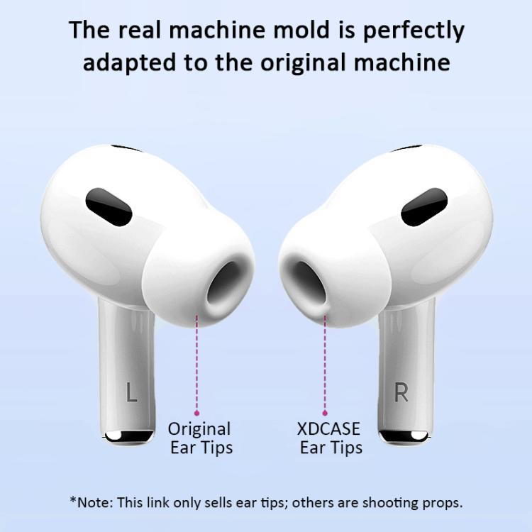 For AirPods Pro 2 / 1 XDcase 3 Pairs Silicone Earplugs with Pressure Relief Holes L / M / S Size