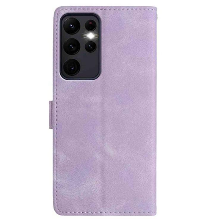 For Samsung Galaxy S23 Ultra 5G Secret Garden Butterfly Pattern Leather Phone Case