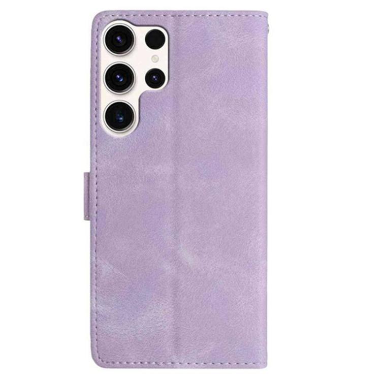 For Samsung Galaxy S25 Ultra 5G Secret Garden Butterfly Pattern Leather Phone Case