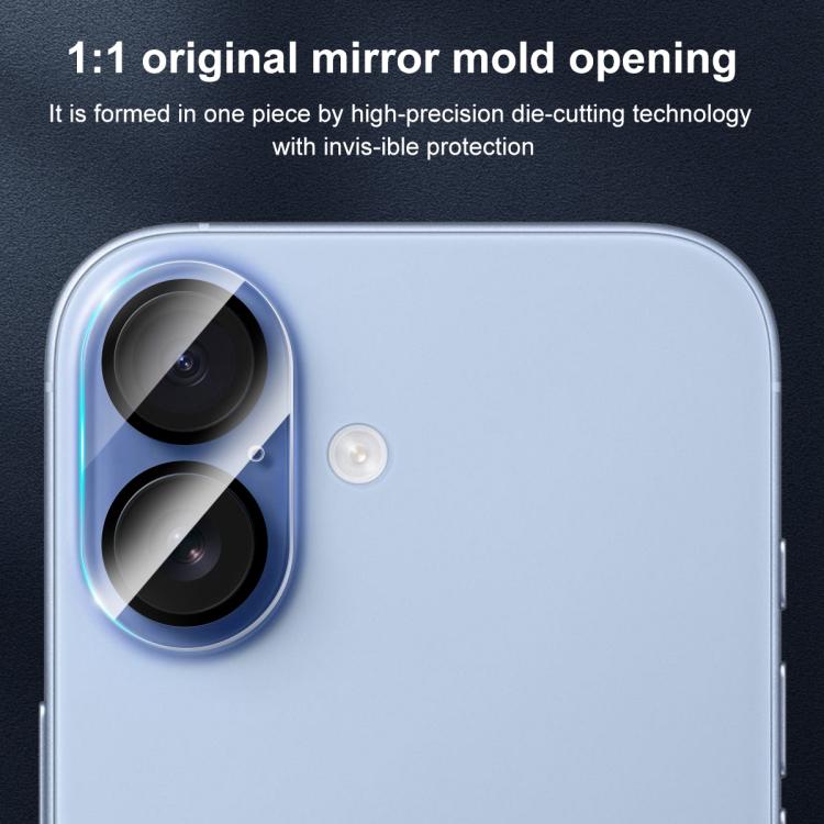 For iPhone 16 / 16 Plus XDcase Silkscreen Integrated Tempered Glass Back Camera Film