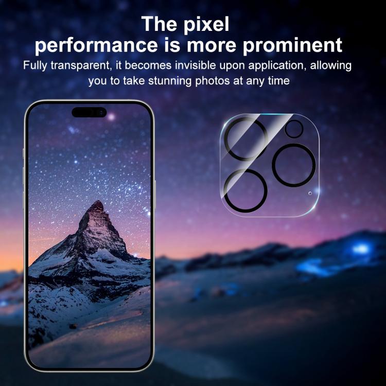 For iPhone 15 Pro / 15 Pro Max XDcase Silkscreen Integrated Tempered Glass Back Camera Film