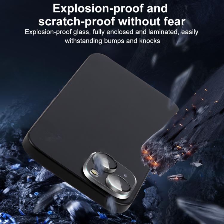 For iPhone 15 / 15 Plus XDcase Silkscreen Integrated Tempered Glass Back Camera Film