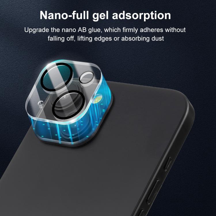 For iPhone 14 / 14 Plus XDcase Silkscreen Integrated Tempered Glass Back Camera Film