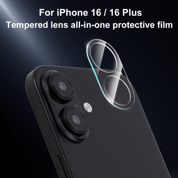 For iPhone 16 / 16 Plus XDcase Transparent Integrated Tempered Glass Camera Film