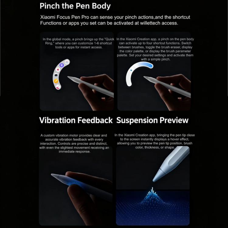 Original Xiaomi Focus Pro Stylus Pen For Xiaomi Mi Pad 8 / 8 Pro Tablet Magnetic 16384 Level Sense Draw Writing Smart Pen - White