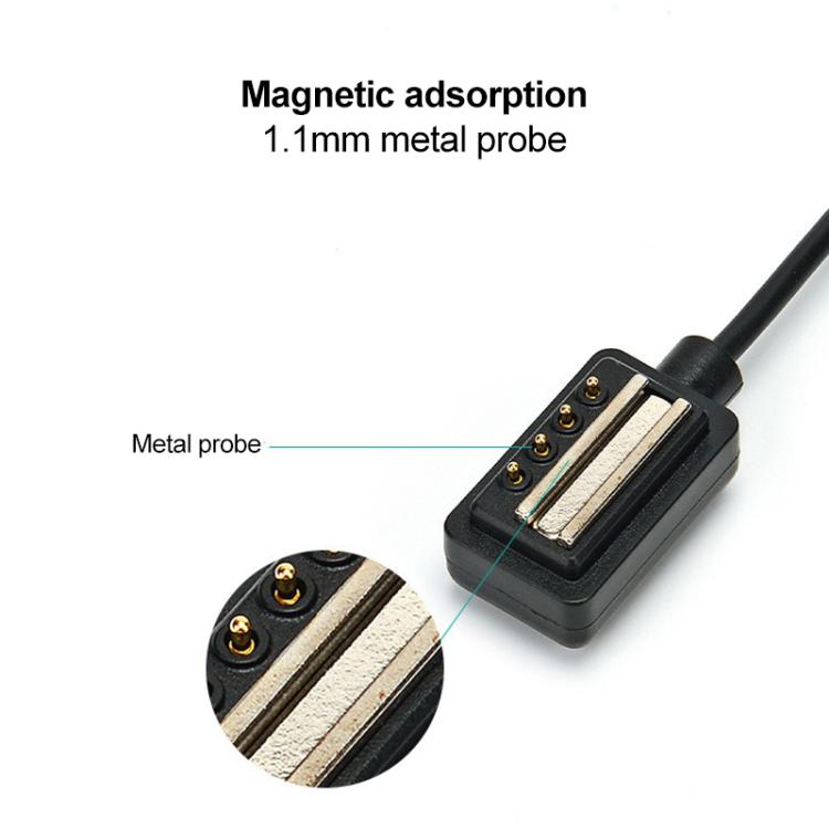 For Suunto 9 Integrated USB Port Magnetic Data Charging Cable, Length: 1m - Black