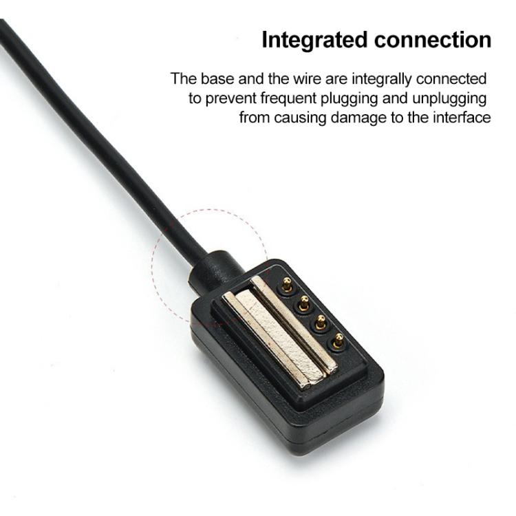 For Suunto 9 Integrated USB Port Magnetic Data Charging Cable, Length: 1m - Black