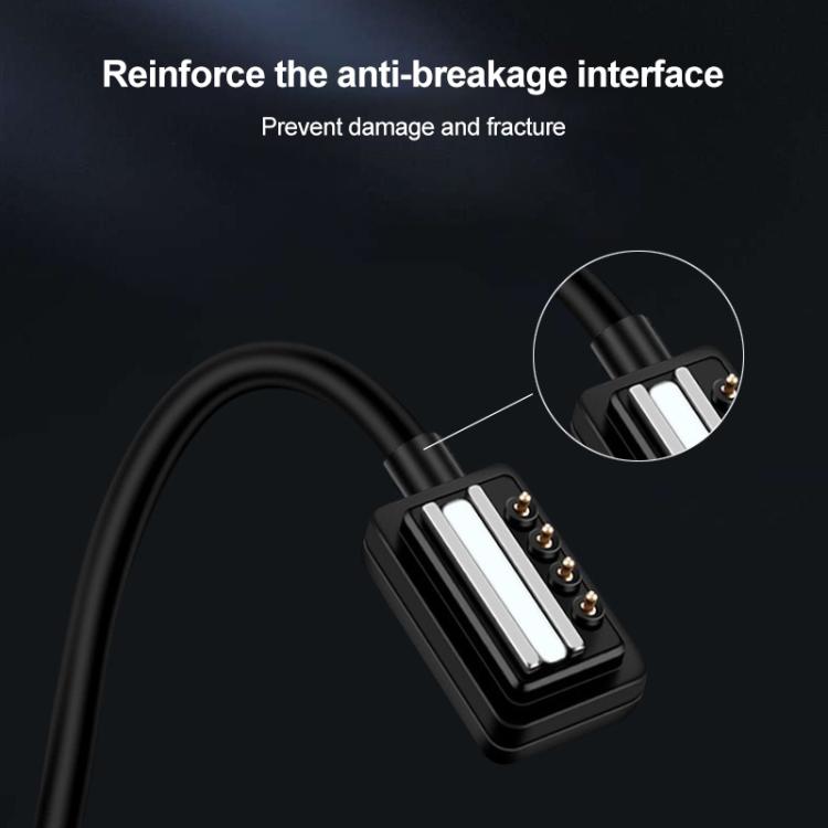 For Suunto 9 Integrated USB Port Magnetic Data Charging Cable, Length: 1m - Black