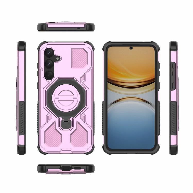 For Samsung Galaxy A55 5G J-20 Solid Color MagSafe Magnetic TPU+PC Phone Case