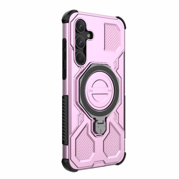 For Samsung Galaxy A55 5G J-20 Solid Color MagSafe Magnetic TPU+PC Phone Case