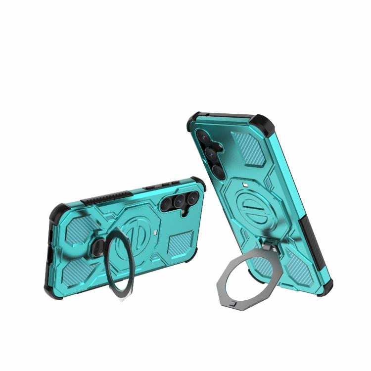For Samsung Galaxy A55 5G J-20 Solid Color MagSafe Magnetic TPU+PC Phone Case