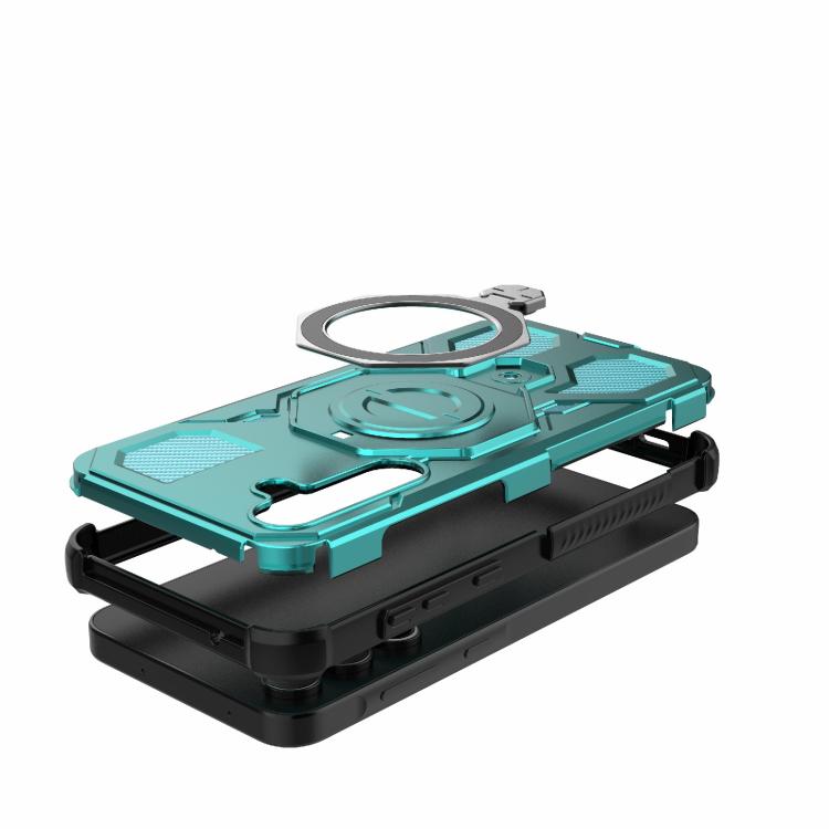 For Samsung Galaxy A55 5G J-20 Solid Color MagSafe Magnetic TPU+PC Phone Case
