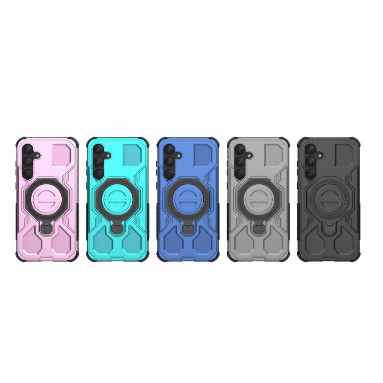 For Samsung Galaxy A55 5G J-20 Solid Color MagSafe Magnetic TPU+PC Phone Case