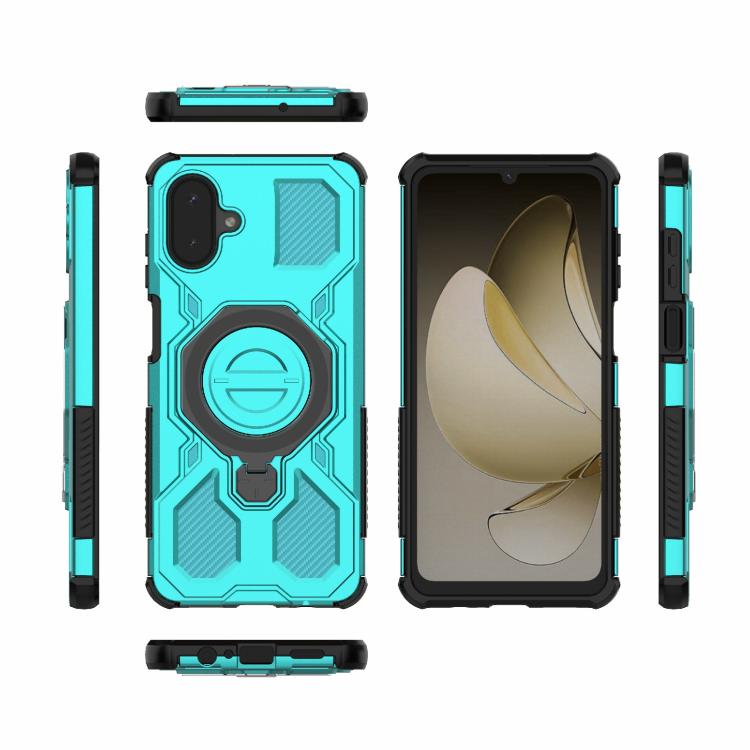 For Samsung Galaxy A07 4G J-20 Solid Color MagSafe Magnetic TPU+PC Phone Case