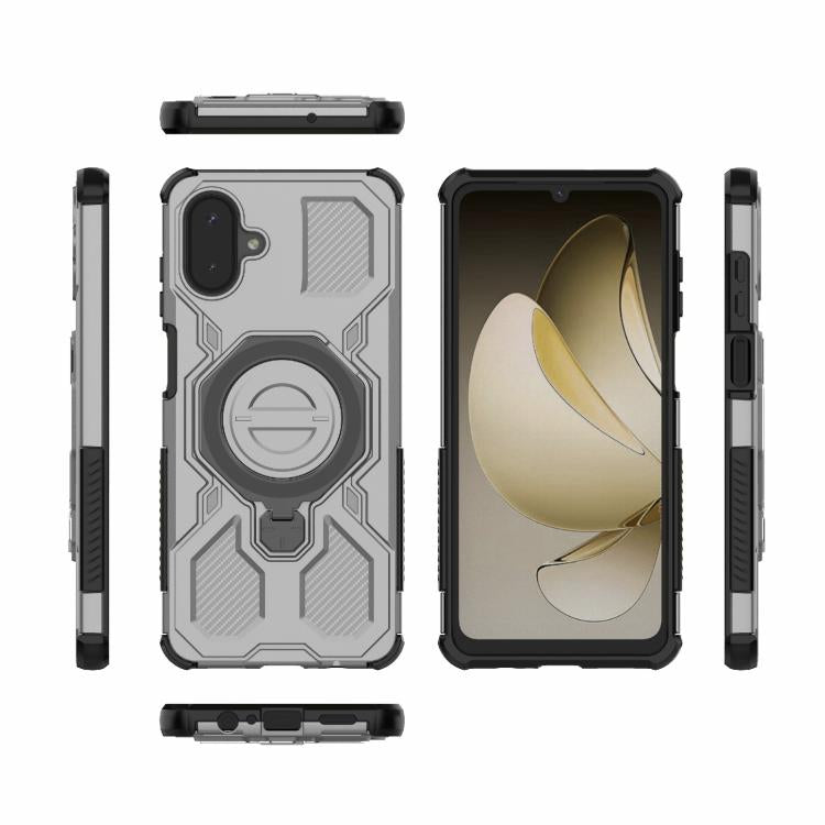 For Samsung Galaxy A07 4G J-20 Solid Color MagSafe Magnetic TPU+PC Phone Case