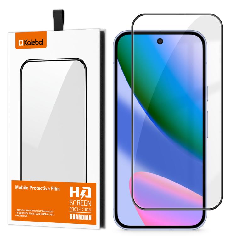 For Google Pixel 10 Kalebol High-Aluminum Screen-Printed Full-Coverage Anti-Fingerprint Black-Bordered HD Tempered Glass Film