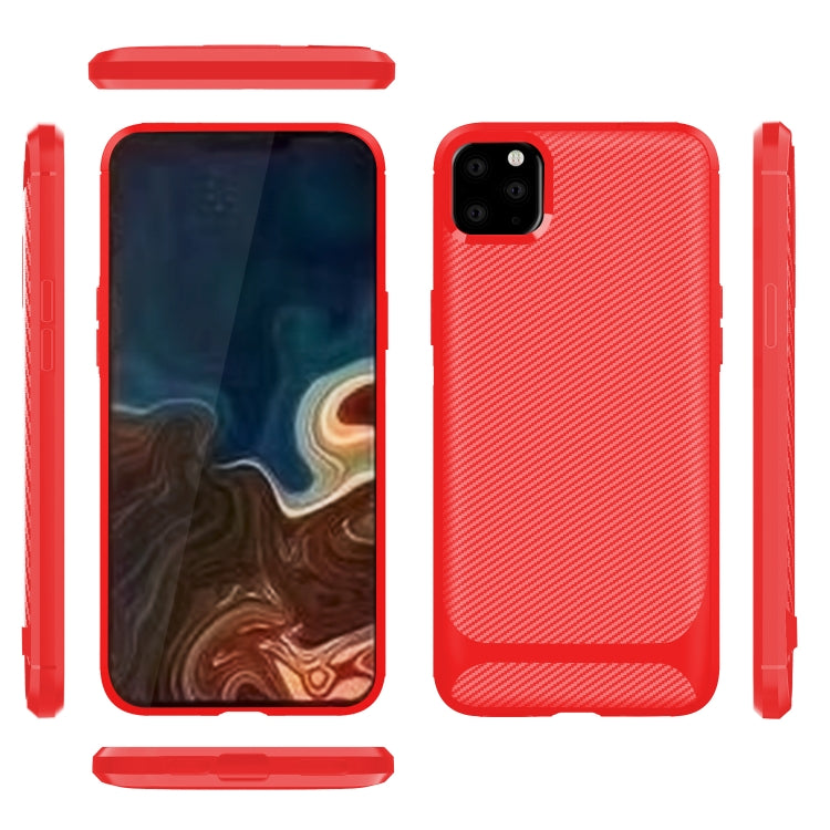 For iPhone 12 mini Carbon Fiber Texture Shockproof TPU Protective Case