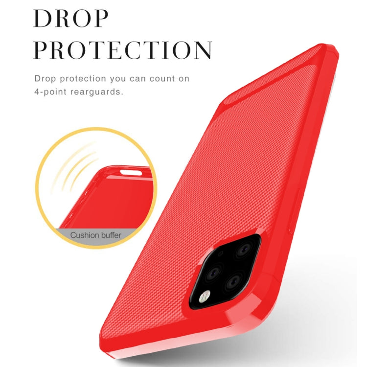 For iPhone 12 mini Carbon Fiber Texture Shockproof TPU Protective Case