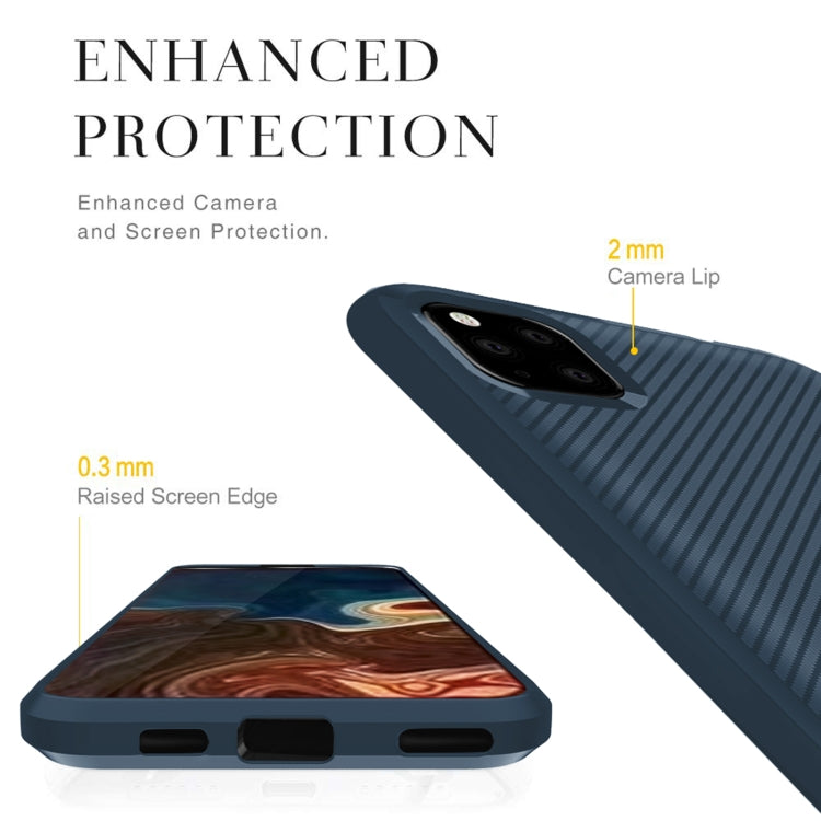 For iPhone 12 mini Carbon Fiber Texture Shockproof TPU Protective Case