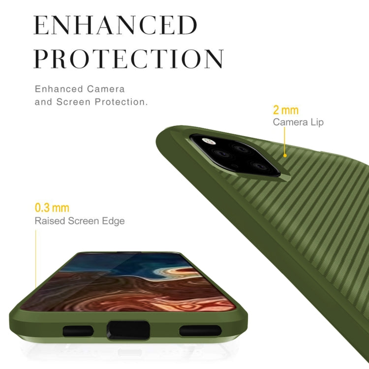 For iPhone 12 mini Carbon Fiber Texture Shockproof TPU Protective Case