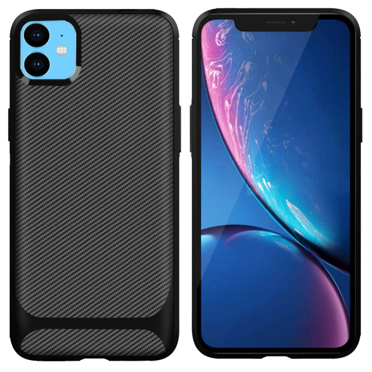 For iPhone 12 / 12 Pro Carbon Fiber Texture Shockproof TPU Protective Case