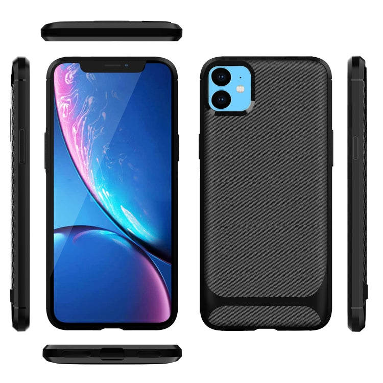 For iPhone 12 / 12 Pro Carbon Fiber Texture Shockproof TPU Protective Case
