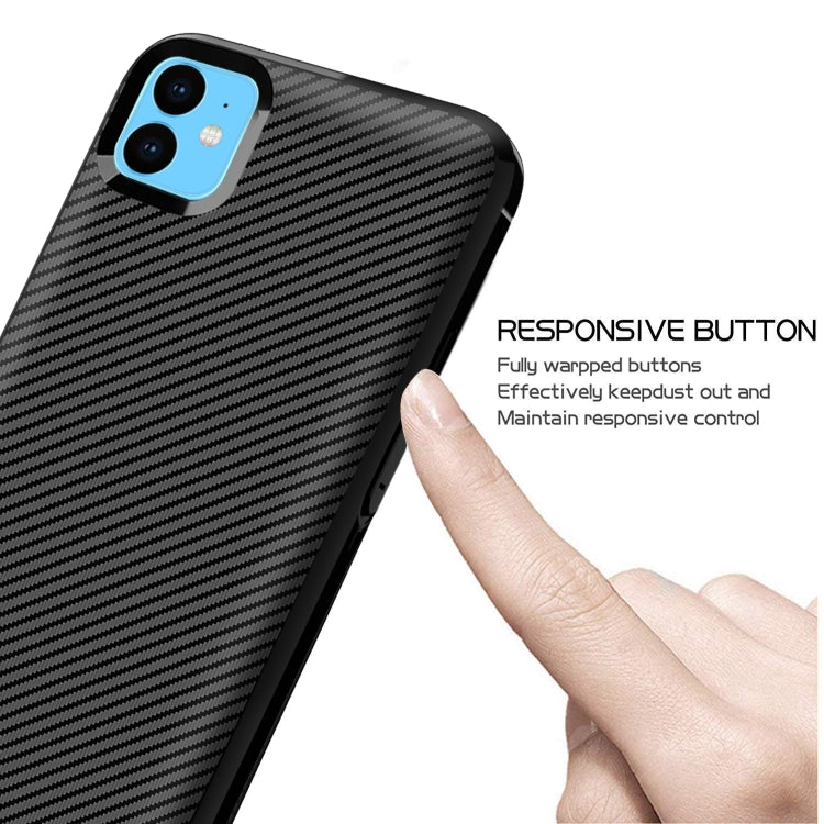 For iPhone 12 / 12 Pro Carbon Fiber Texture Shockproof TPU Protective Case