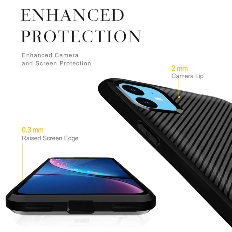 For iPhone 12 / 12 Pro Carbon Fiber Texture Shockproof TPU Protective Case