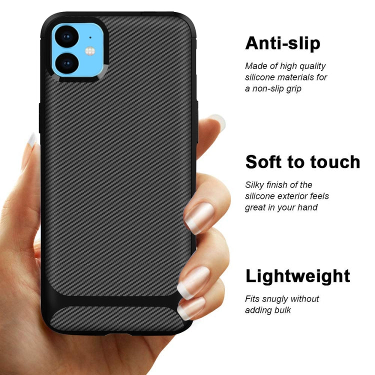 For iPhone 12 / 12 Pro Carbon Fiber Texture Shockproof TPU Protective Case