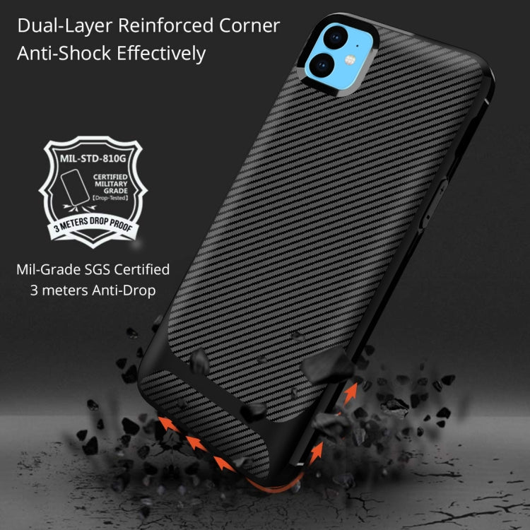 For iPhone 12 / 12 Pro Carbon Fiber Texture Shockproof TPU Protective Case
