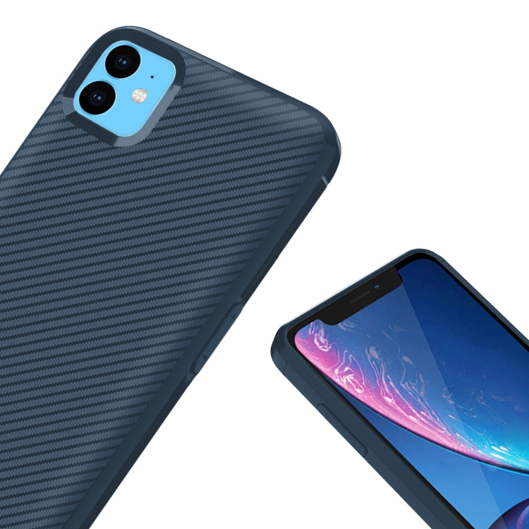 For iPhone 12 / 12 Pro Carbon Fiber Texture Shockproof TPU Protective Case