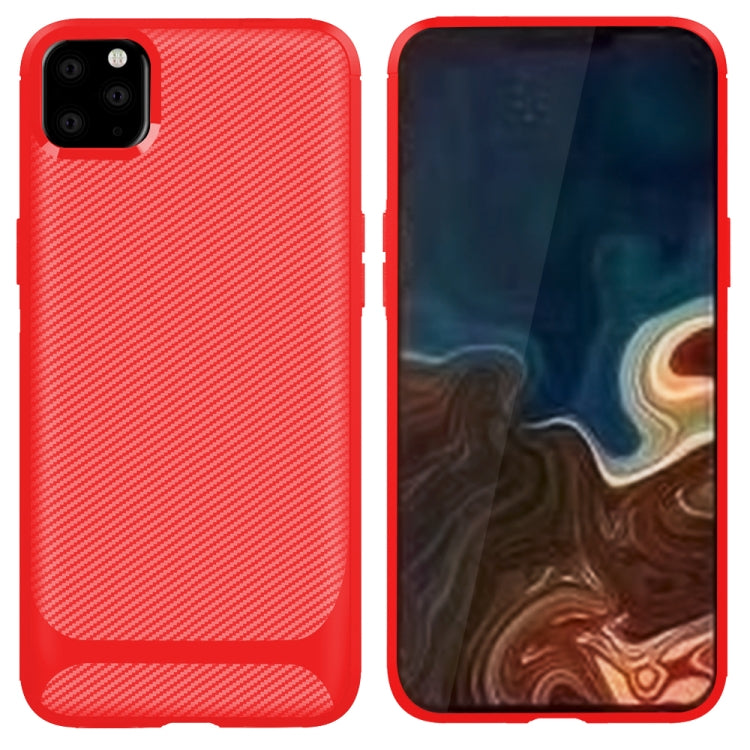 For iPhone 12 Pro Max Carbon Fiber Texture Shockproof TPU Protective Case