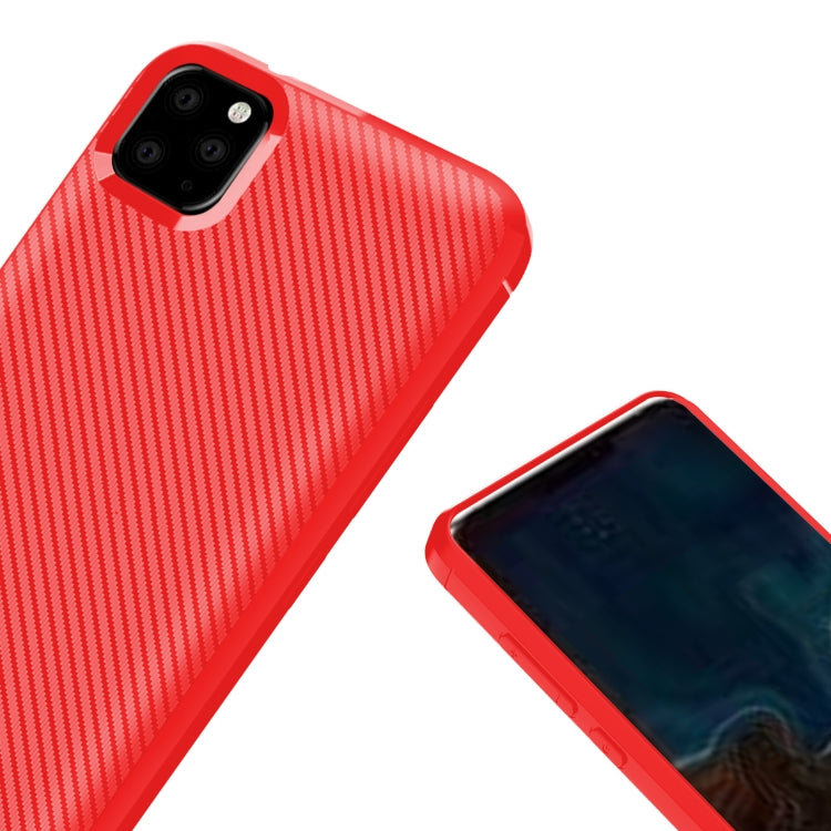 For iPhone 12 Pro Max Carbon Fiber Texture Shockproof TPU Protective Case