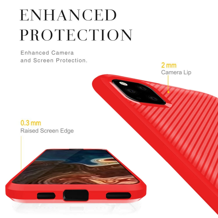 For iPhone 12 Pro Max Carbon Fiber Texture Shockproof TPU Protective Case