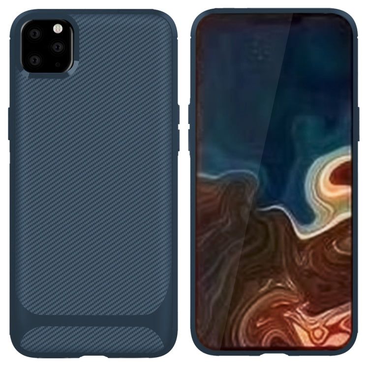 For iPhone 12 Pro Max Carbon Fiber Texture Shockproof TPU Protective Case