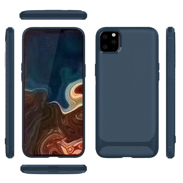 For iPhone 12 Pro Max Carbon Fiber Texture Shockproof TPU Protective Case