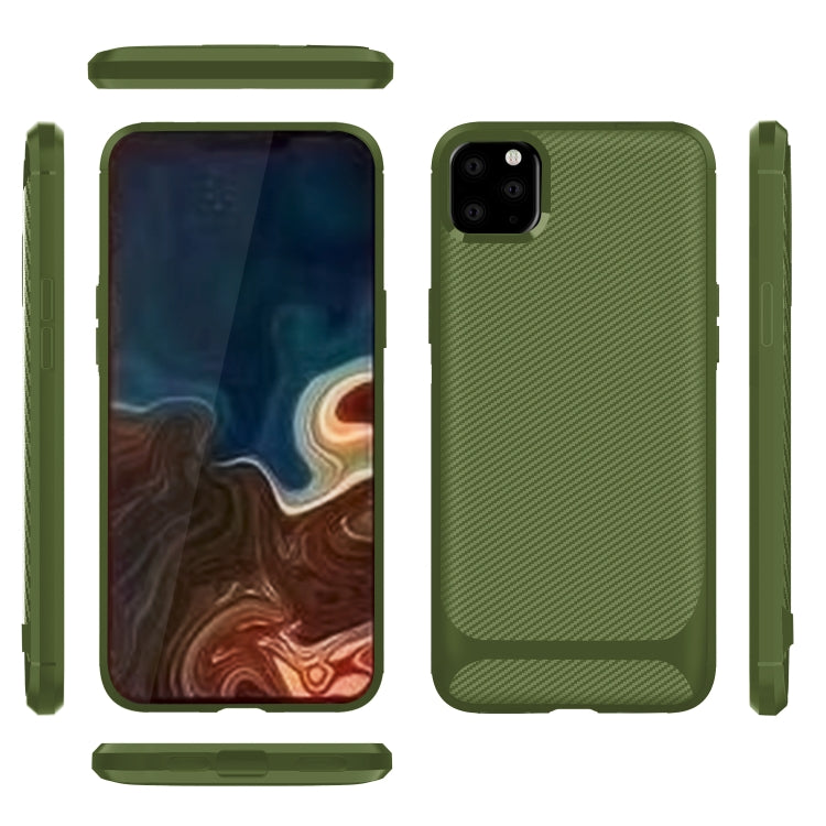 For iPhone 12 Pro Max Carbon Fiber Texture Shockproof TPU Protective Case