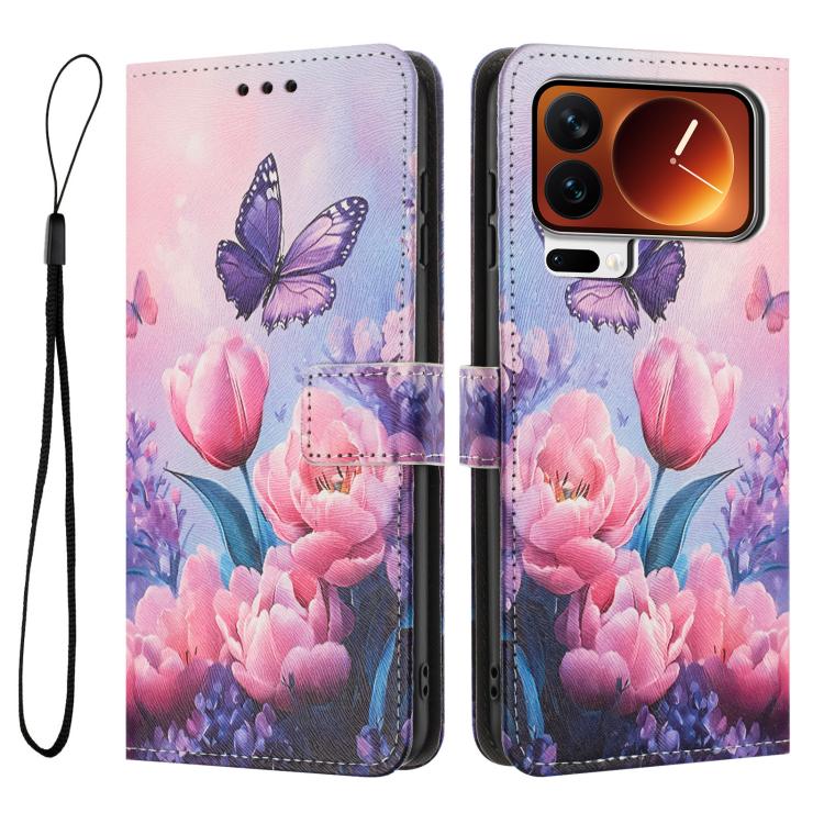 For Xiaomi 17 Pro Color Drawing Pattern Leather Phone Case