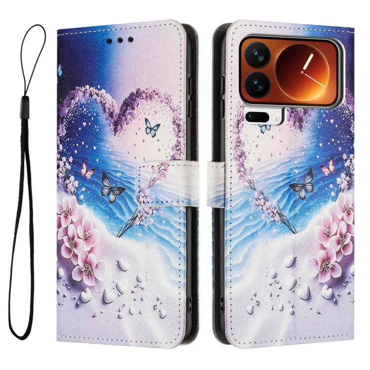 For Xiaomi 17 Pro Max Color Drawing Pattern Leather Phone Case