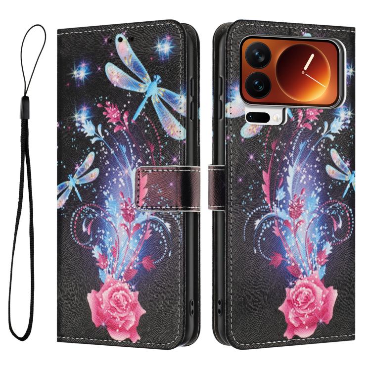 For Xiaomi 17 Pro Max Color Drawing Pattern Leather Phone Case